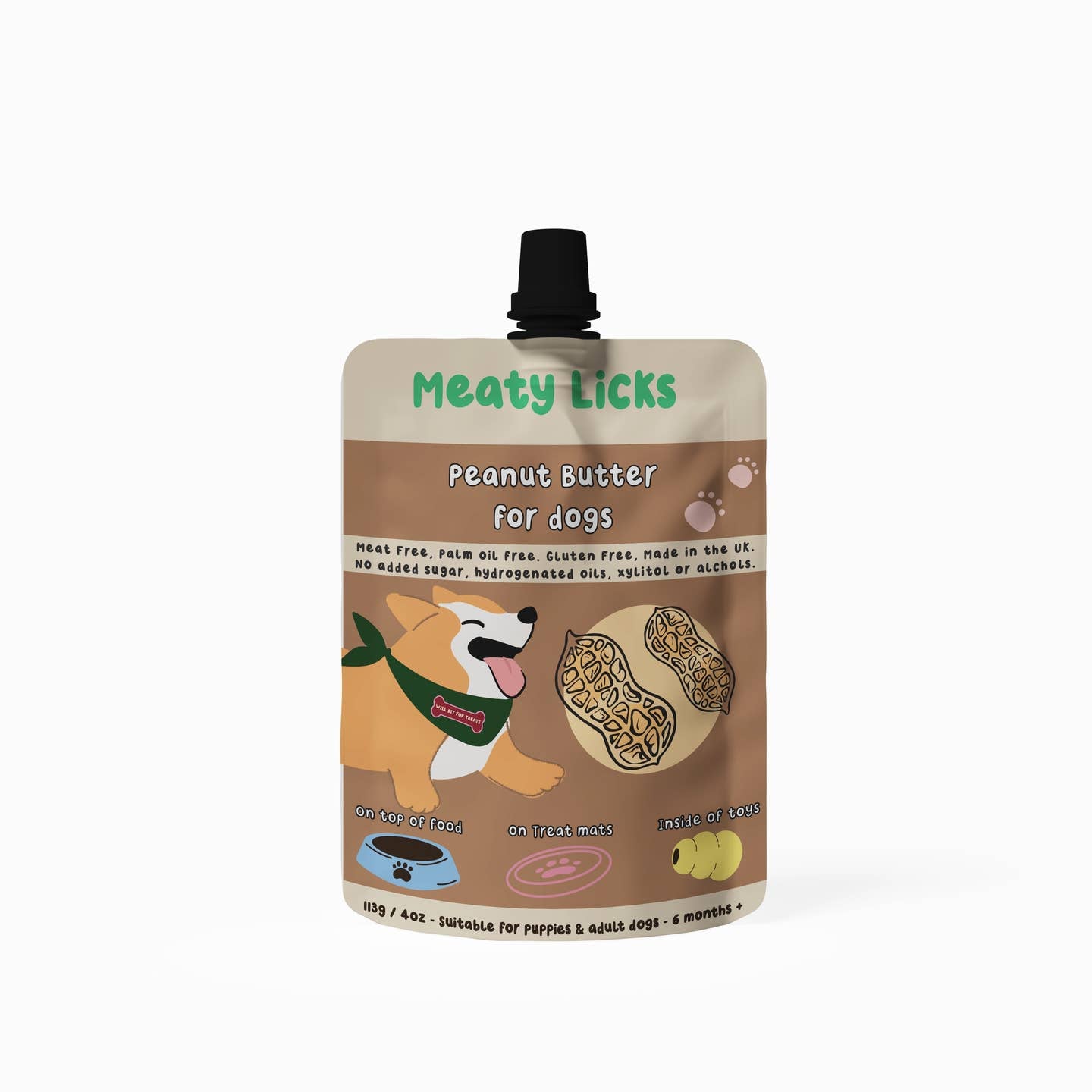 Peanut Butter Pouch For Dogs 113g 4oz