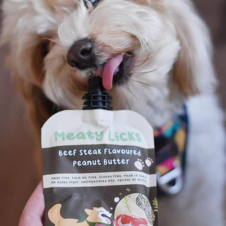 Roast Beef Flavoured  Peanut Butter Pouch For Dogs 113g  4oz