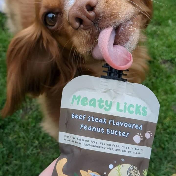 Roast Beef Flavoured  Peanut Butter Pouch For Dogs 113g  4oz