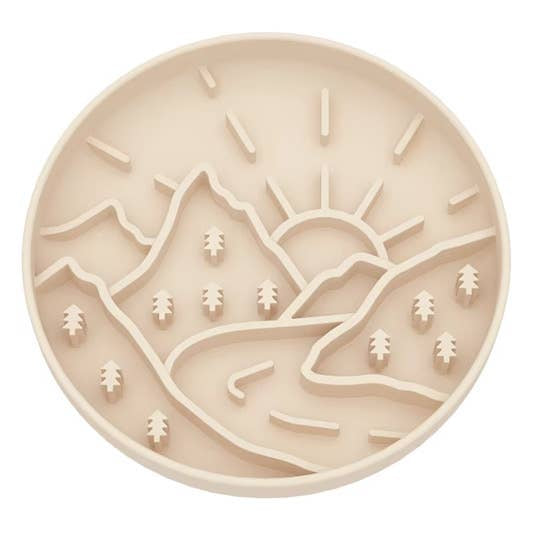 Meaty Licks Mountain View Slow Feeder – Neutral Sand