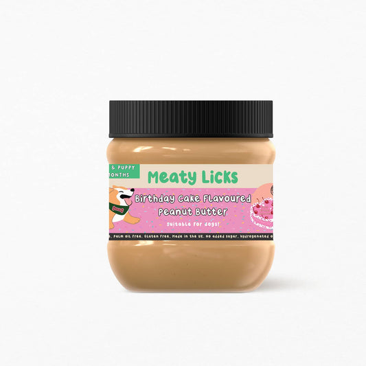 Birthday Cake Flavoured Peanut Butter Jar For Dogs 350g