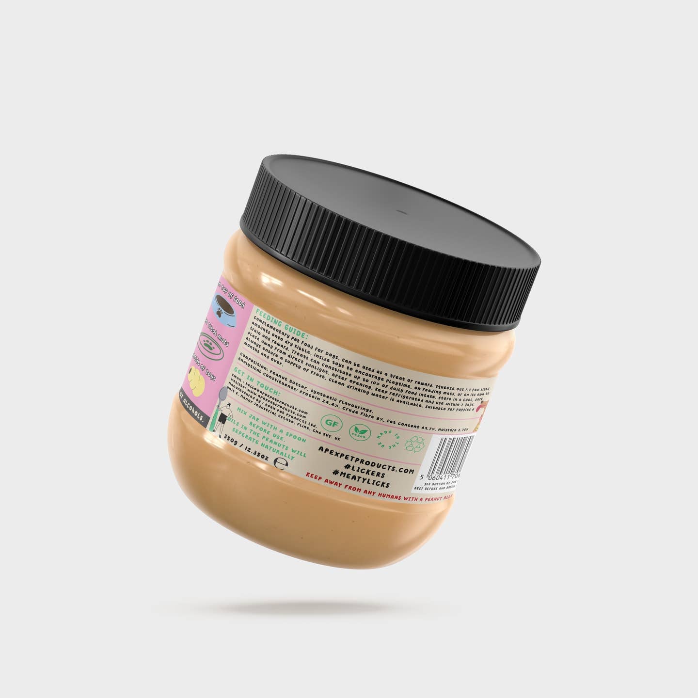 Birthday Cake Flavoured Peanut Butter Jar For Dogs 350g