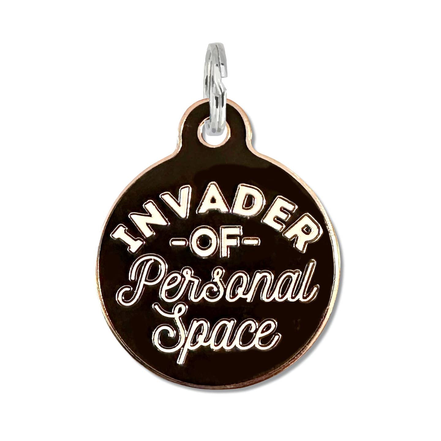 Personalized Dog Id Tag w/ Qr Code - Invader Personal Space