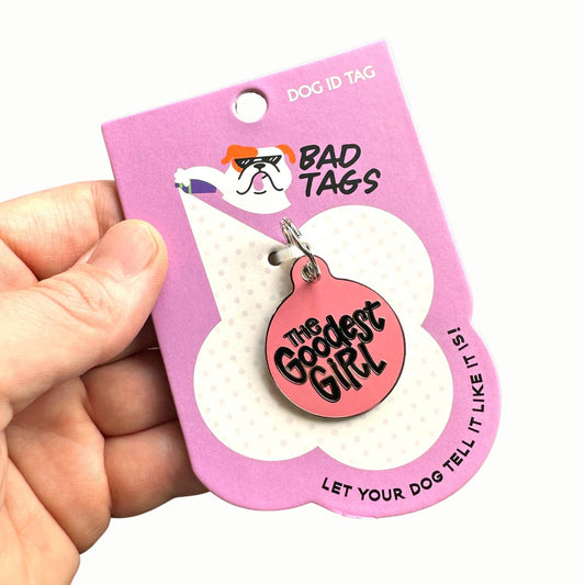 Personalized Dog Tag with Scannable Qr Code - Goodest Girl
