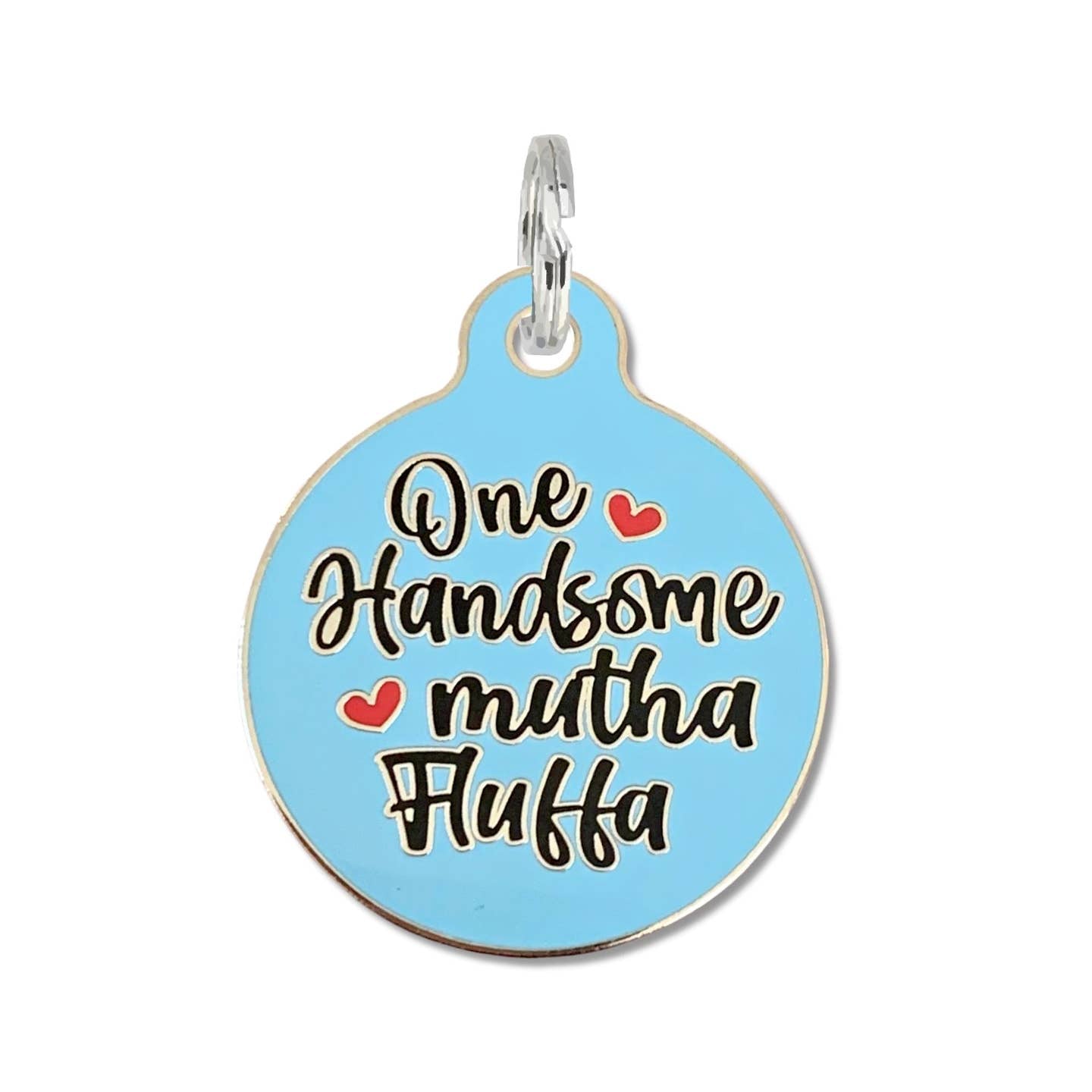 Personalized Pet Id Tag w/ Scannable Code - Handsome Fluffa