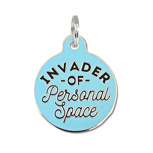 Personalized Dog Id Tag w/ Qr Code - Invader Personal Space