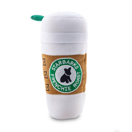 Starbarks Coffee Cup w/ Lid Squeaker Dog Toy